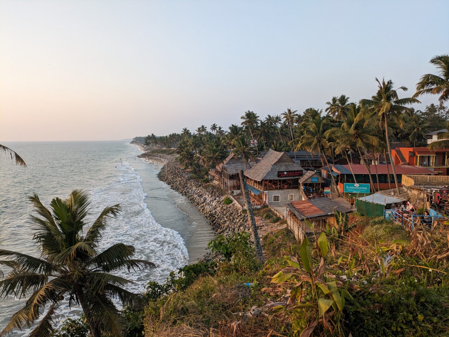 Quiet stretch of coast near Black Sand Beach Varkala